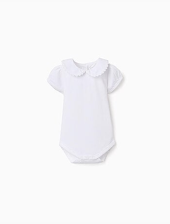 Body en coton avec col Claudine