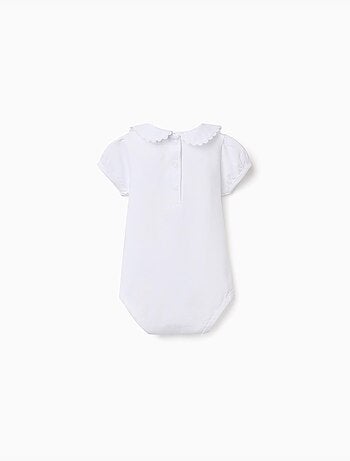 Body en coton avec col Claudine