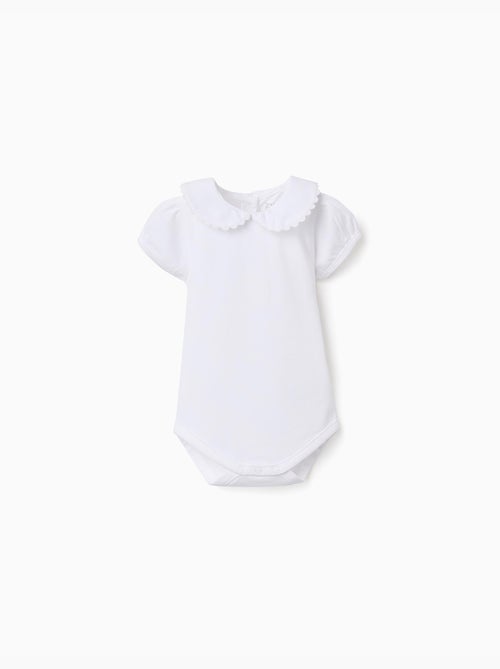 Body en coton avec col Claudine - Kiabi