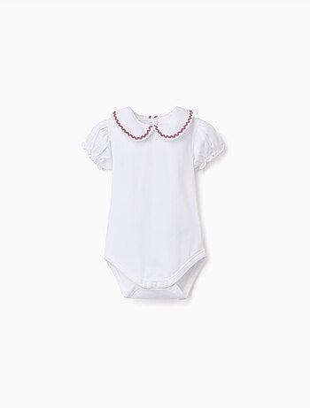 Body en coton avec col Claudine