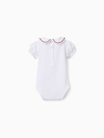 Body en coton avec col Claudine