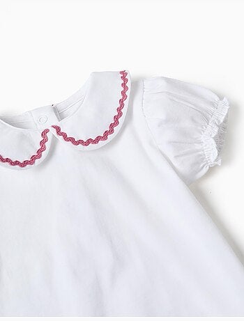 Body en coton avec col Claudine