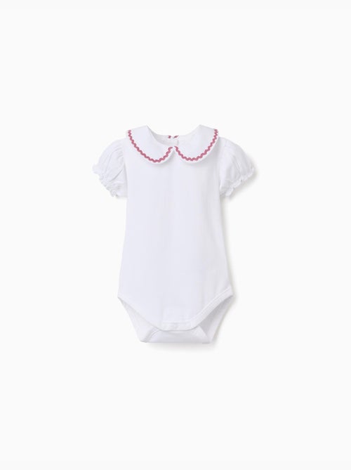 Body en coton avec col Claudine - Kiabi