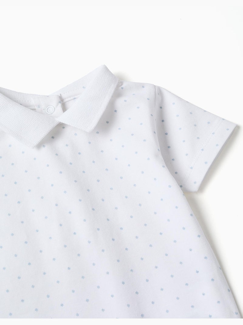 Body en coton avec motif Blanc - Kiabi