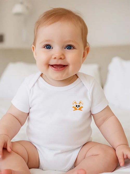 Body En Coton Bio Fuzzy Blanc 6 Mois - Kiabi