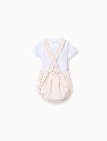 Body en coton + combinaison à rayures