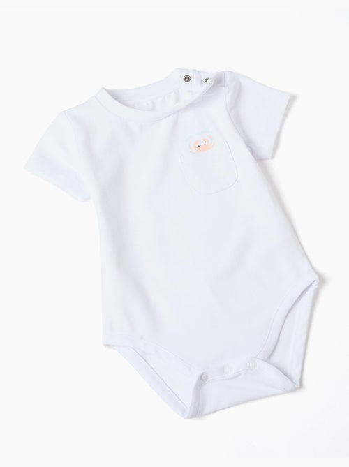 Body en coton + combinaison à rayures - Kiabi