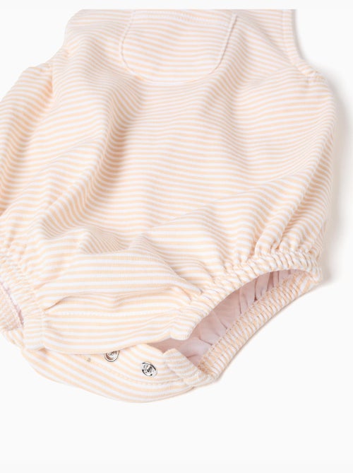 Body en coton + combinaison à rayures - Kiabi