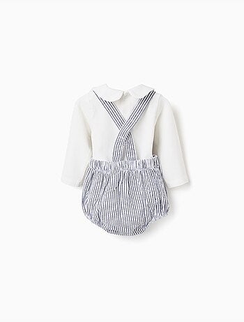 Body en coton + combinaison à rayures