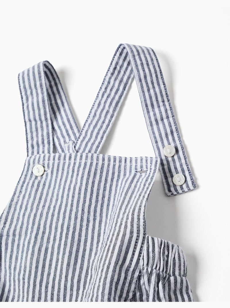 Body en coton + combinaison à rayures Bleu Bleu - Kiabi