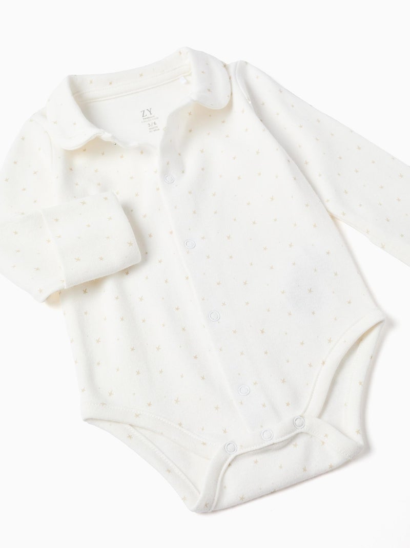 Body en Coton + Combinaison en Velours Gris clair - Kiabi