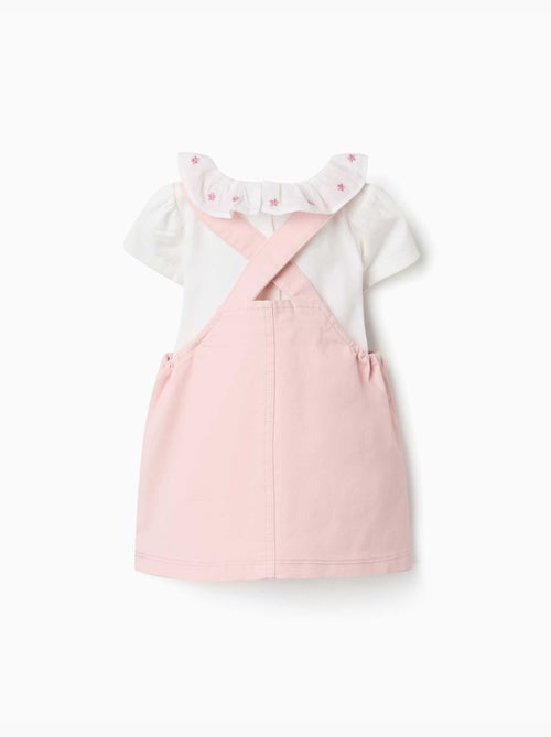 Body en coton et robe chasuble en sergé - Kiabi Body en coton et robe chasuble en sergé - Kiabi