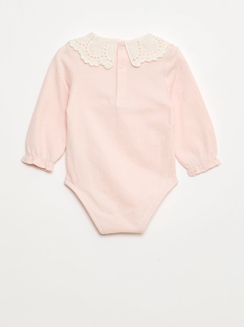 Body en coton imprimé Rose - Kiabi