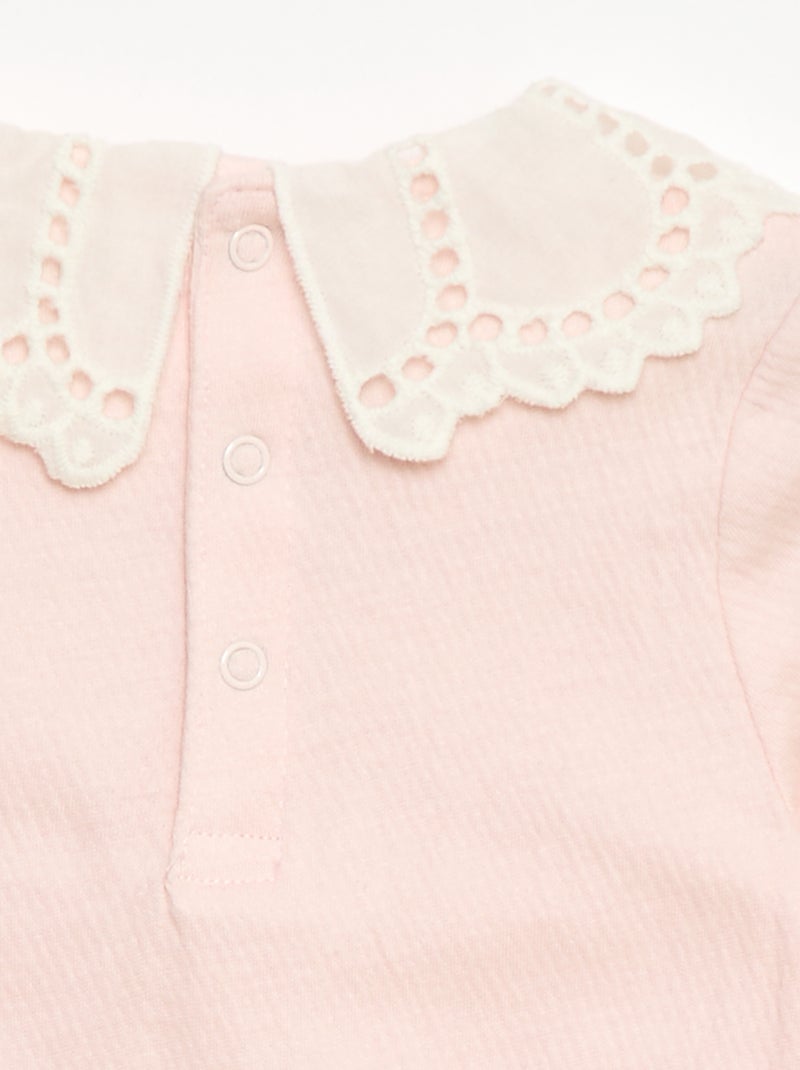 Body en coton imprimé Rose - Kiabi