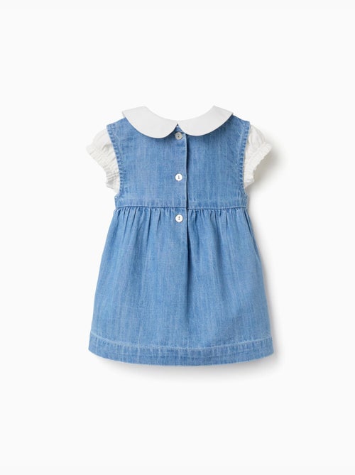Body en coton + robe en jean sans manches - Kiabi Body en coton + robe en jean sans manches - Kiabi
