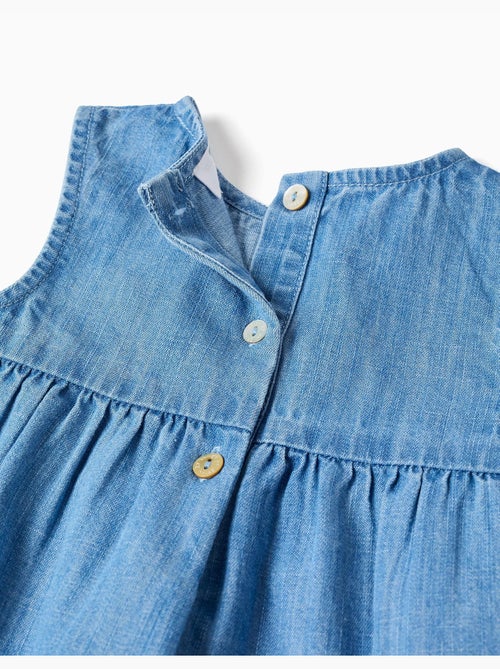 Body en coton + robe en jean sans manches - Kiabi Body en coton + robe en jean sans manches - Kiabi