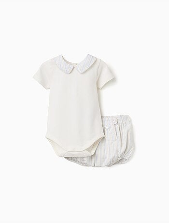 Body en coton + short à rayures B&S