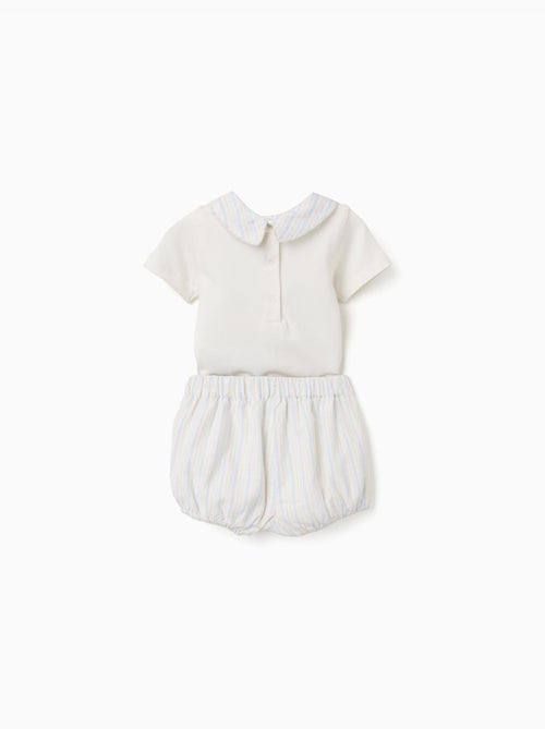 Body en coton + short à rayures B&S - Kiabi Body en coton + short à rayures B&S - Kiabi