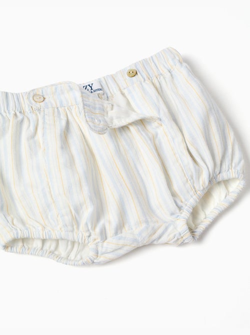 Body en coton + short à rayures B&S - Kiabi Body en coton + short à rayures B&S - Kiabi