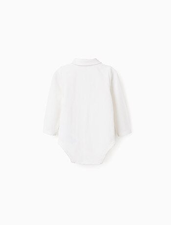 Body en Coton Souple avec Col Claudine