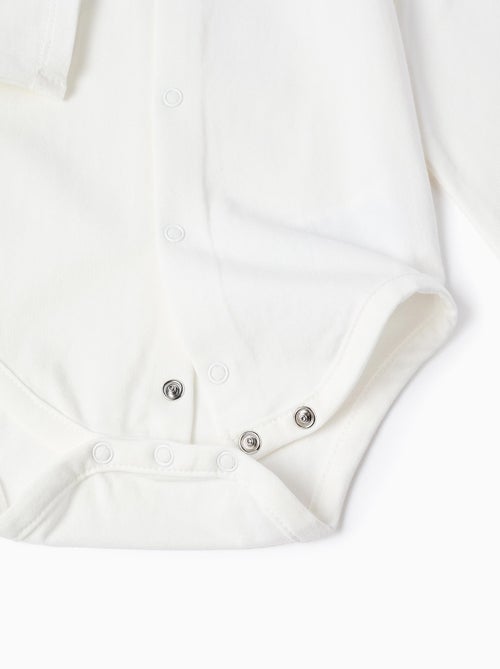 Body en Coton Souple avec Col Claudine - Kiabi