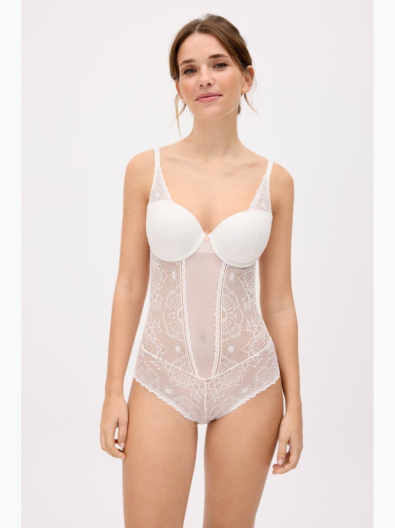 Body en dentelle | collection mariage Blanc - Kiabi