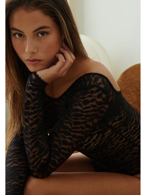 Body en dentelle manches longues rosalie - Kiabi Body en dentelle manches longues rosalie - Kiabi