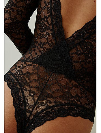 Body en dentelle manches longues tess