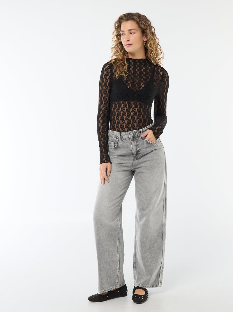 Body en dentelle Noir - Kiabi