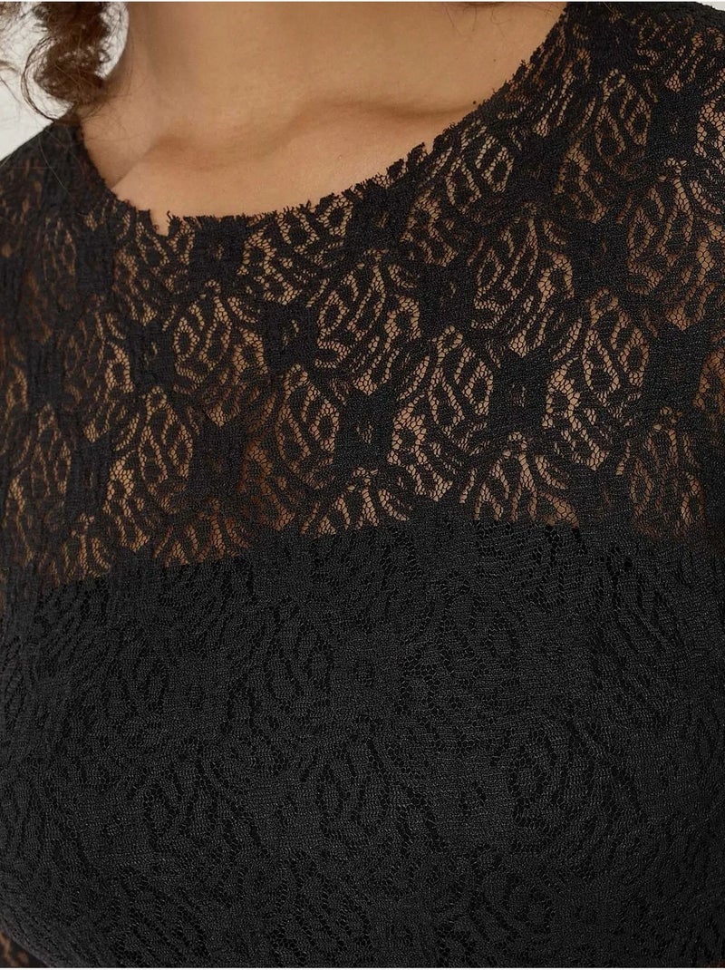 Body en dentelle Noir - Kiabi