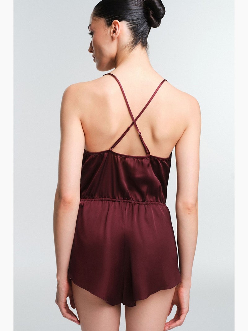 Body en dentelle obsidia penti Rouge bordeaux - Kiabi