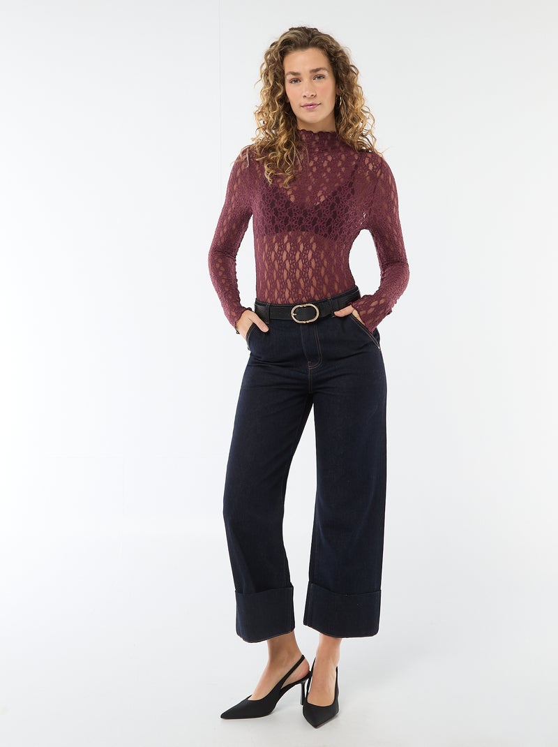 Body en dentelle Rouge - Kiabi