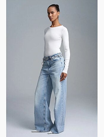 Body col rond ajusté en jersey dilvin