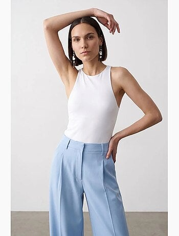 Body en jersey coupe slim à col halter dilvin