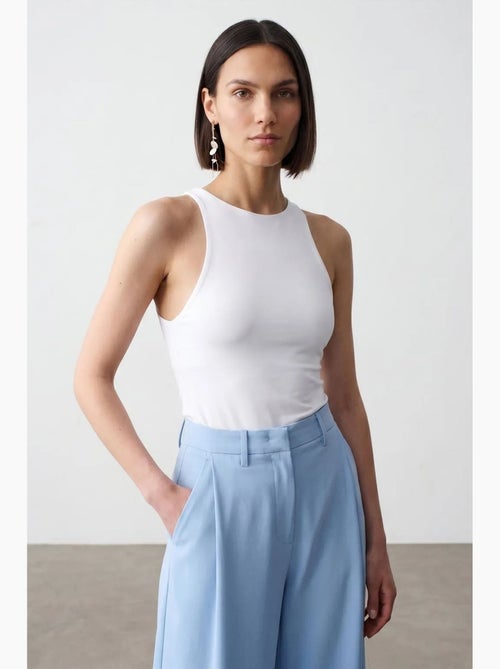 Body en jersey coupe slim à col halter dilvin - Kiabi Body en jersey coupe slim à col halter dilvin - Kiabi