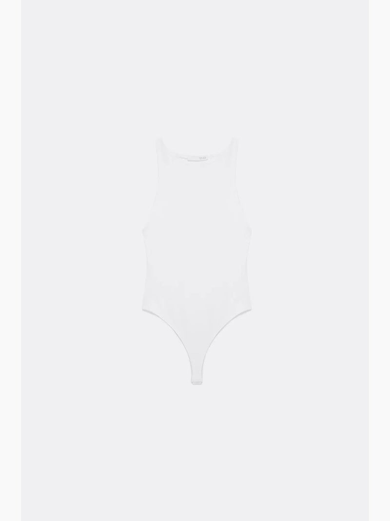 Body en jersey coupe slim à col halter dilvin Blanc cassé - Kiabi