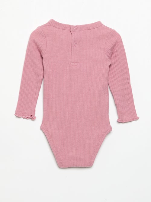 Body en maille côtelée avec broderie anglaise - Kiabi Body en maille côtelée avec broderie anglaise - Kiabi