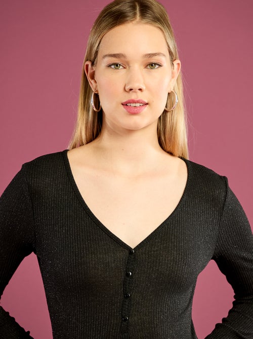 Body en maille pailletée - Kiabi