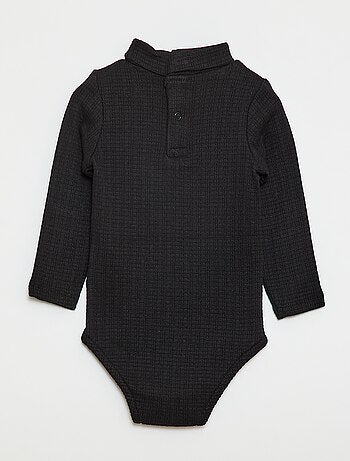 Body en maille pointelle avec col montant