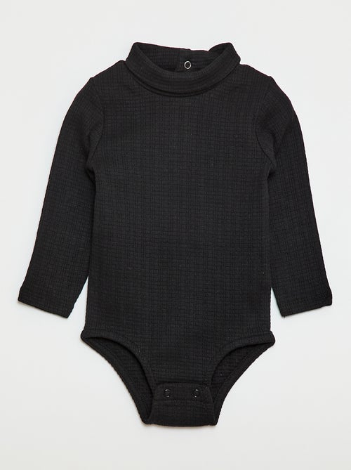 Body en maille pointelle avec col montant - Kiabi