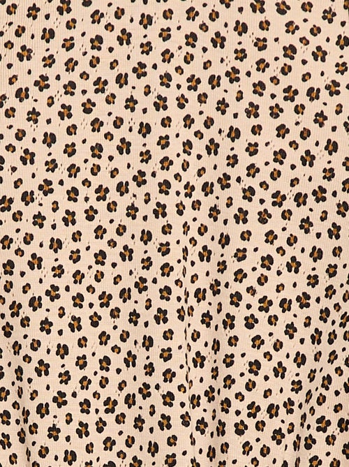 Body en maille pointelle avec col volanté et motif all over - Kiabi