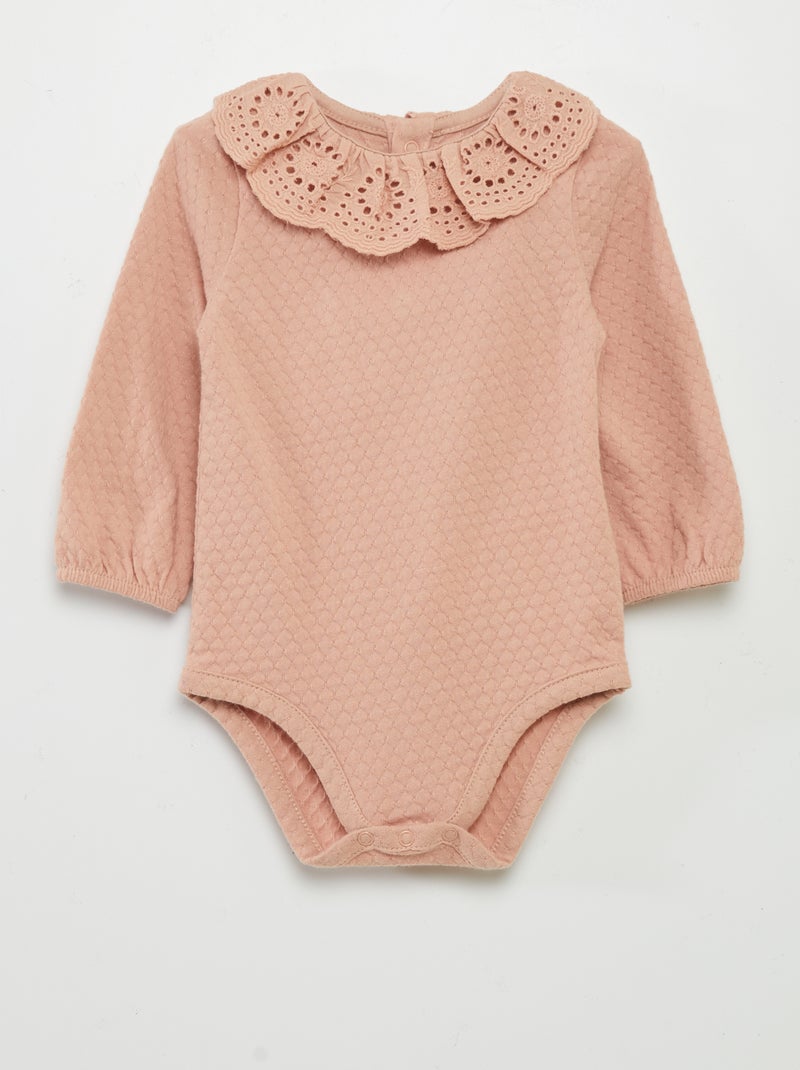 Body en maille popcorn Rose - Kiabi