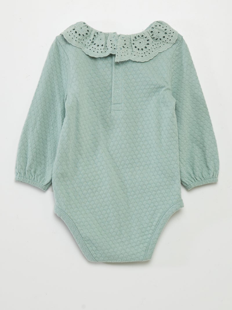 Body en maille popcorn Vert - Kiabi