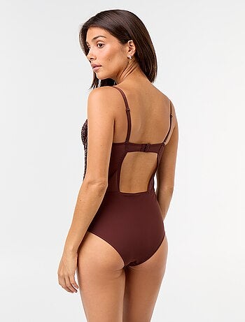 Body en microfibre et sequins