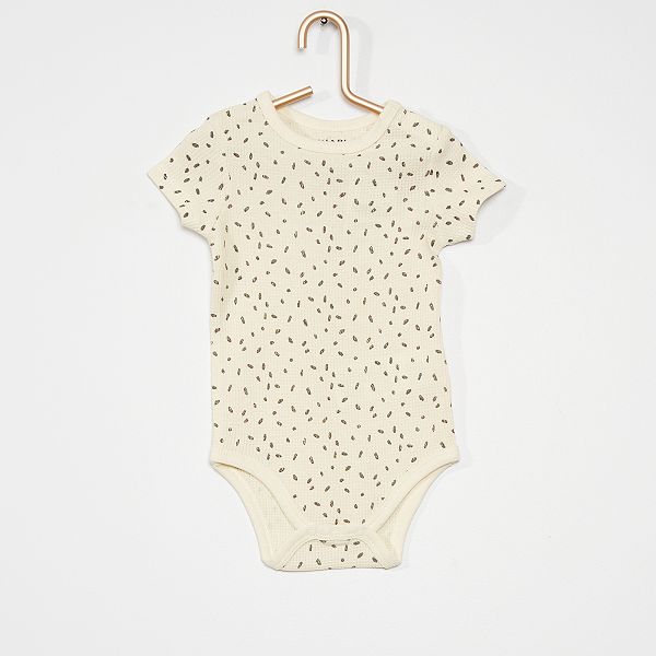 Body En Nid D Abeille Bebe Fille Beige Kiabi 2 40
