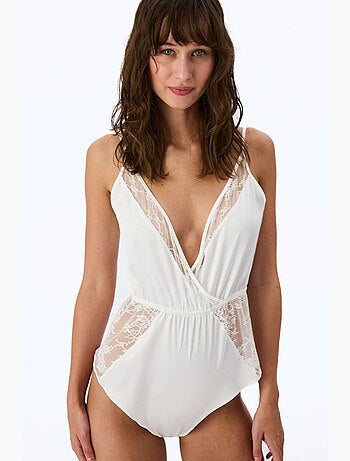 Body en satin froissé froncé penti