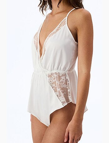 Body en satin froissé froncé penti