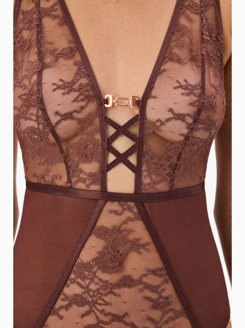 Body femme à bretelles penti Rouge bordeaux - Kiabi