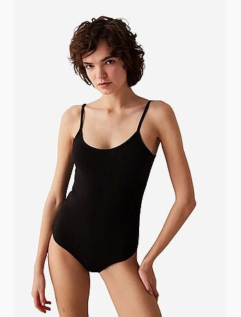 Body femme à fines bretelles penti