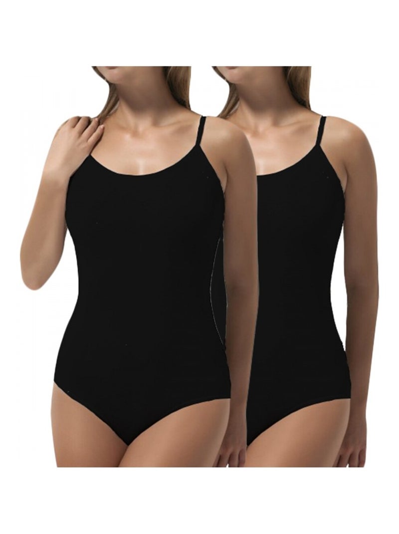 Body Femme Modal Divinity lot de 2 Noir - Kiabi